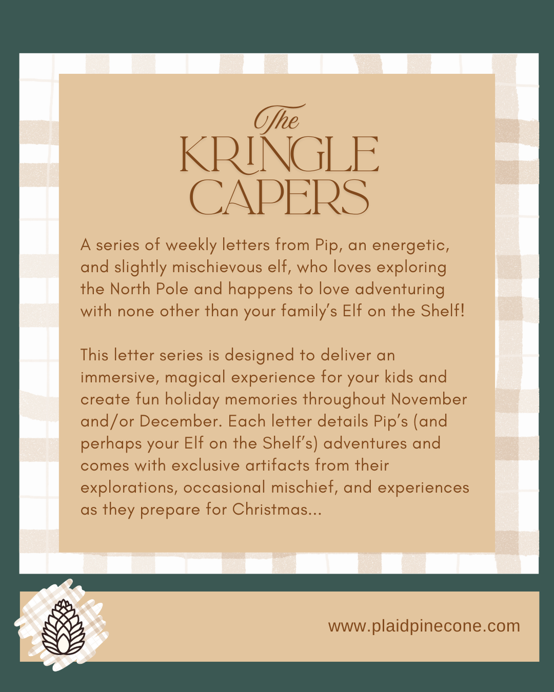 The Kringle Capers Letter Series - Weekly Christmas Letters from an Elf - One Per Week Until Christmas!
