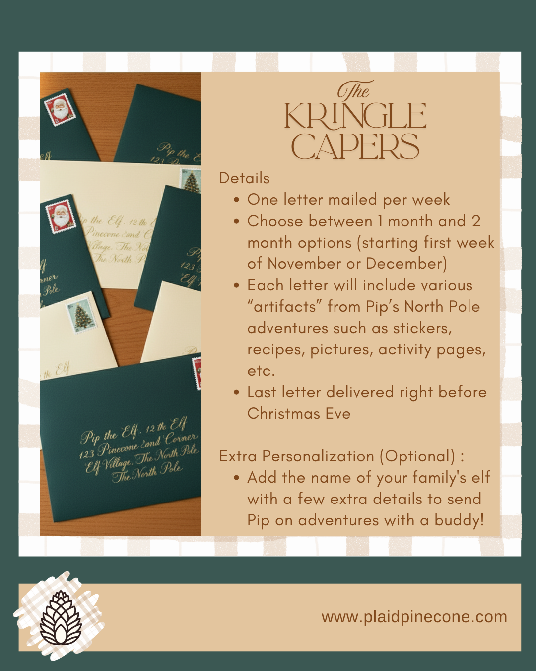 The Kringle Capers Letter Series - Weekly Christmas Letters from an Elf - One Per Week Until Christmas!